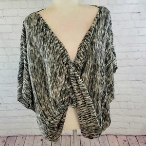 Anna & Ava New One Size Fits All Black/White Cape Sweater New with Tags